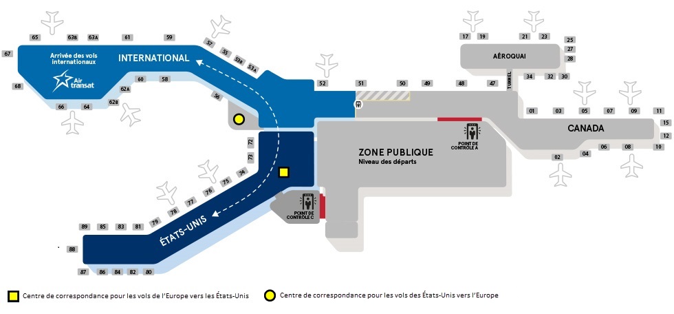 Plan de l'aéroport international de Montréal-Trudeau