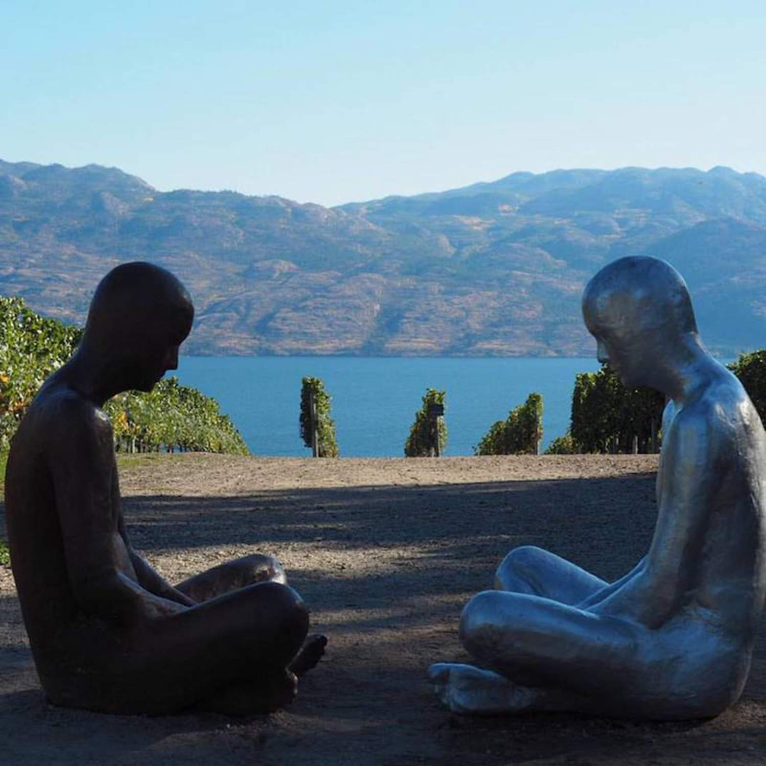 Sculptures au vignoble Mission Hill, vallée de l'Okanagan