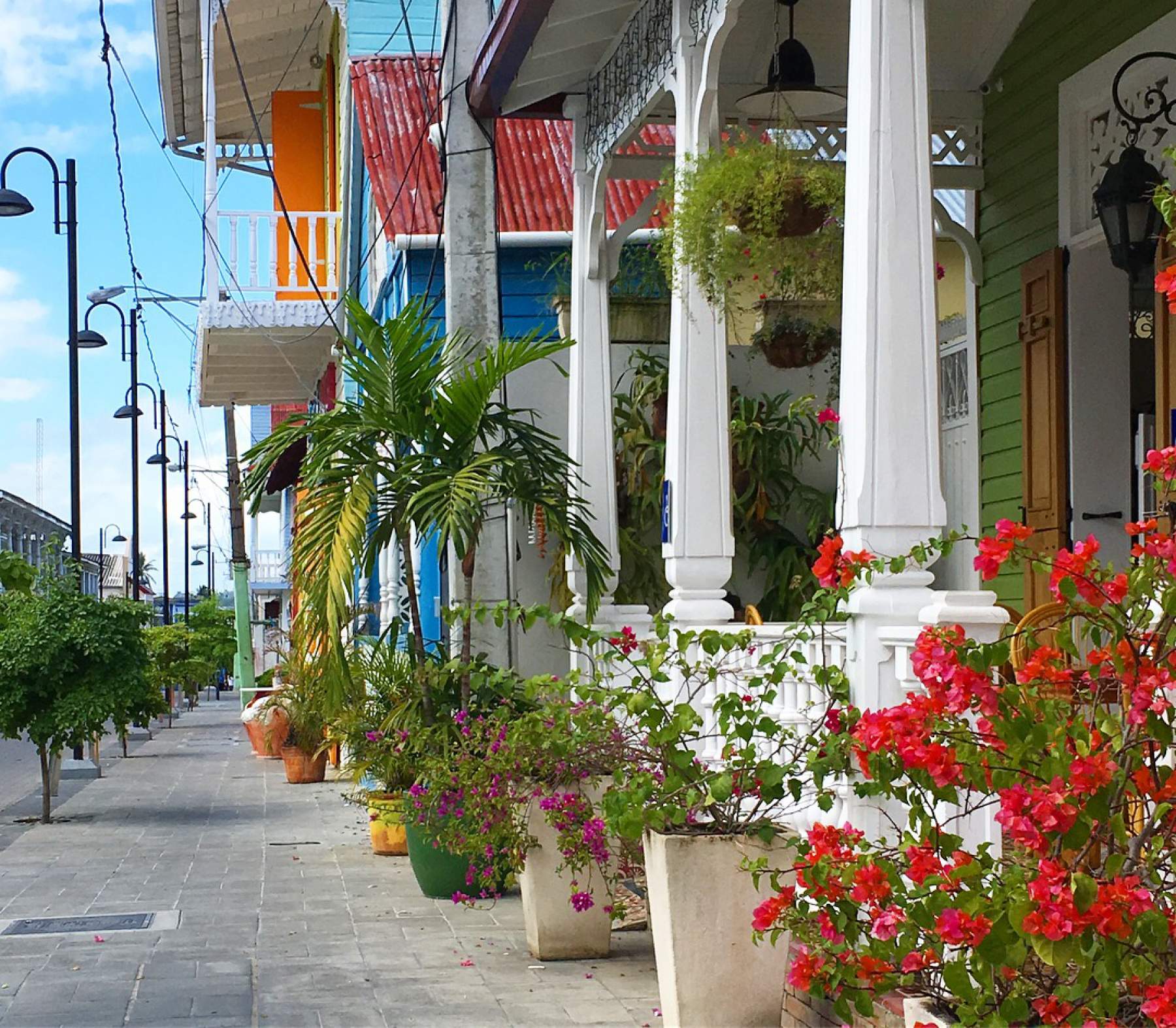 Colorful street in Puerto Plata, Dominican Republic