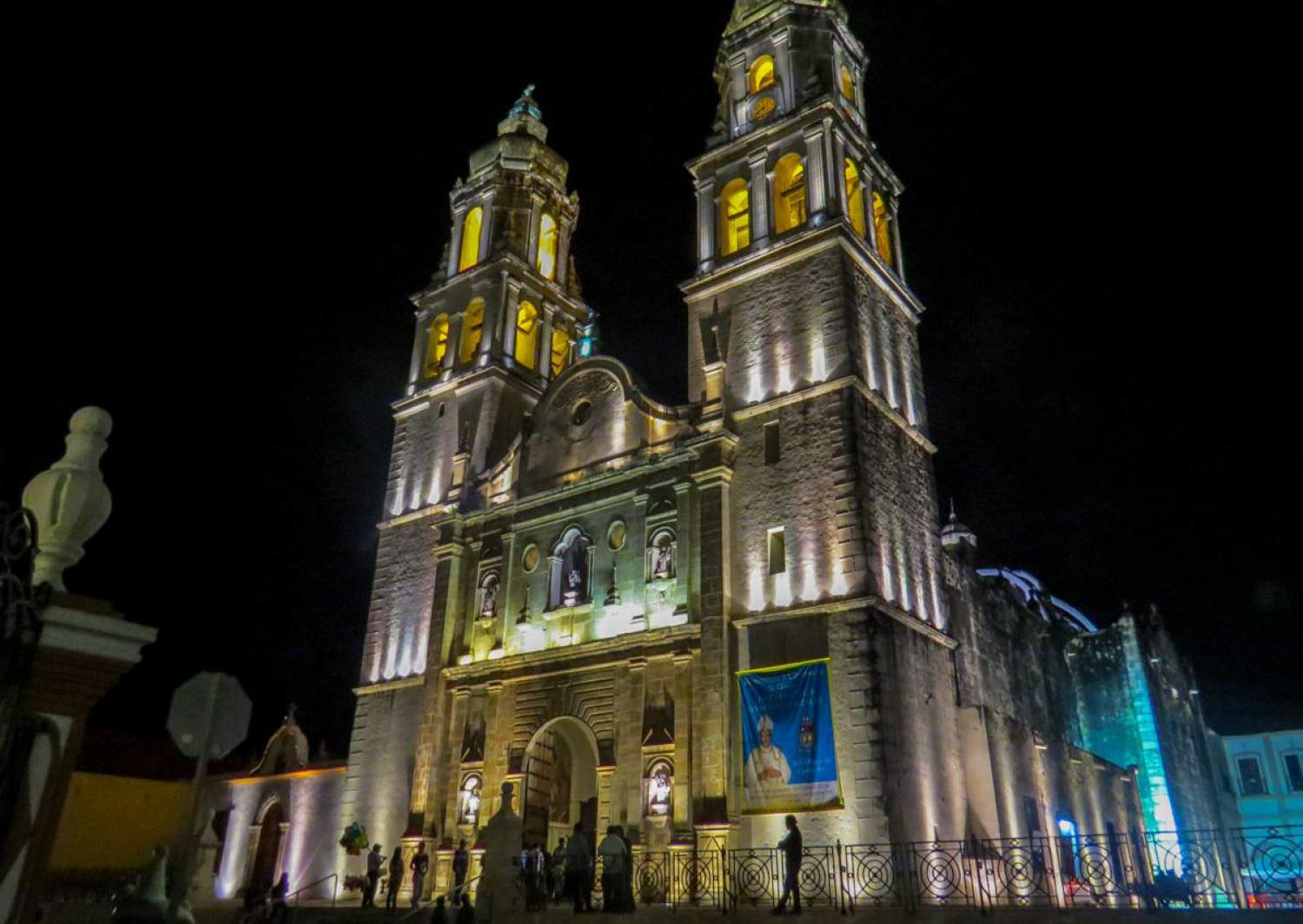 Cathédrale de Campeche la nuit
