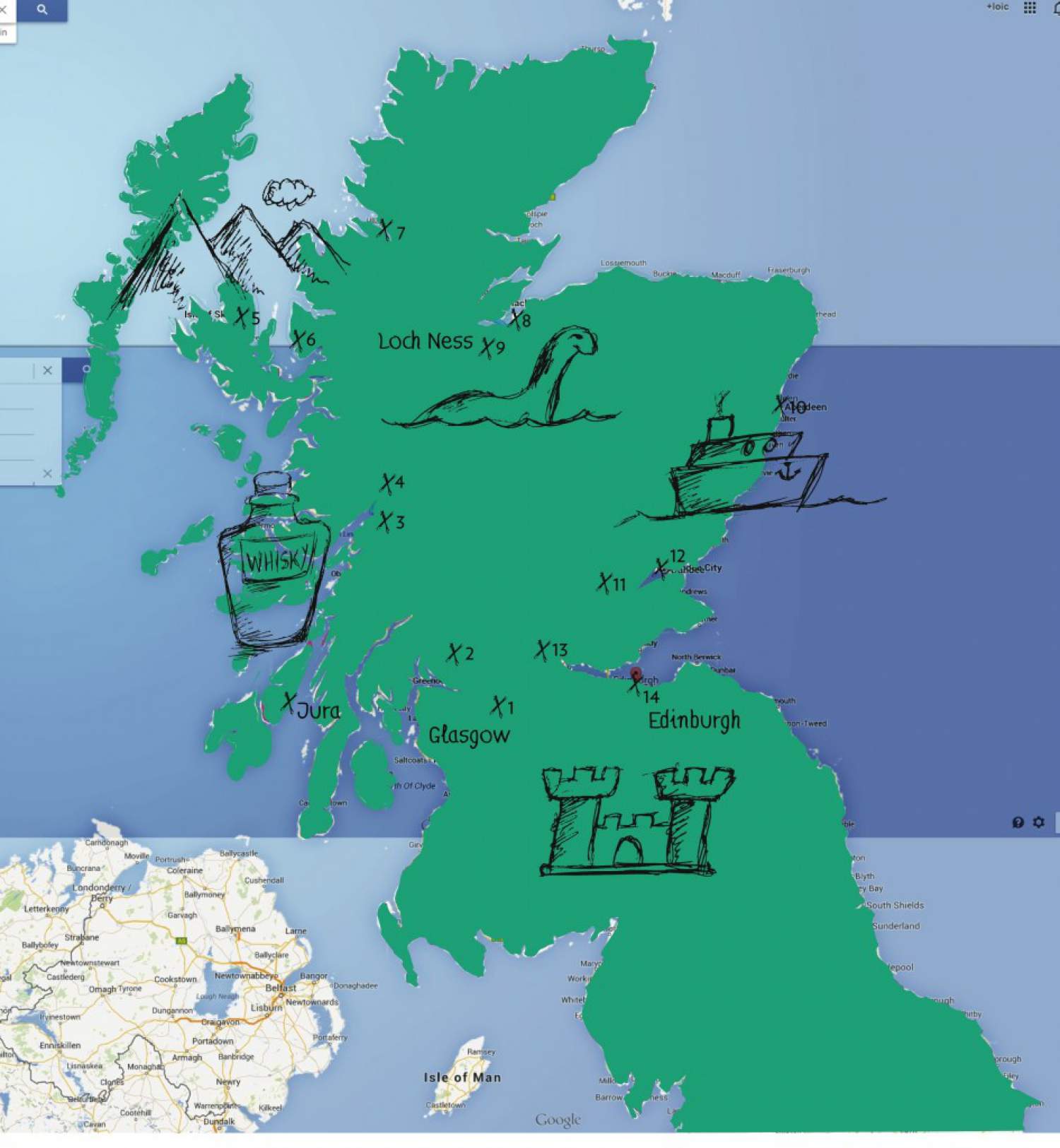 Map of Scotland ExperienceTransat Memories of Transat Holidays