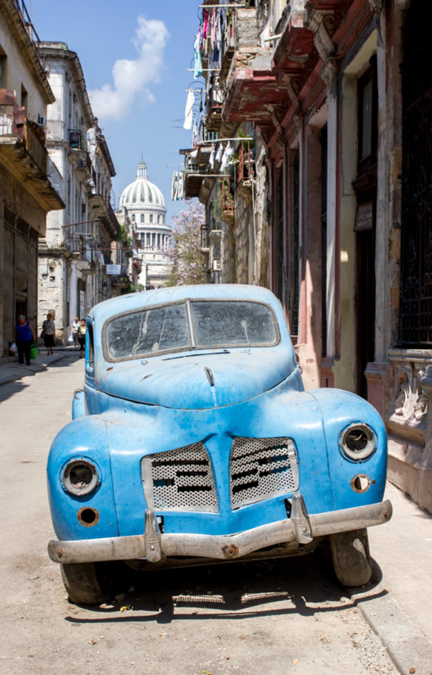 Une vieille voiture à La Havane, Cuba