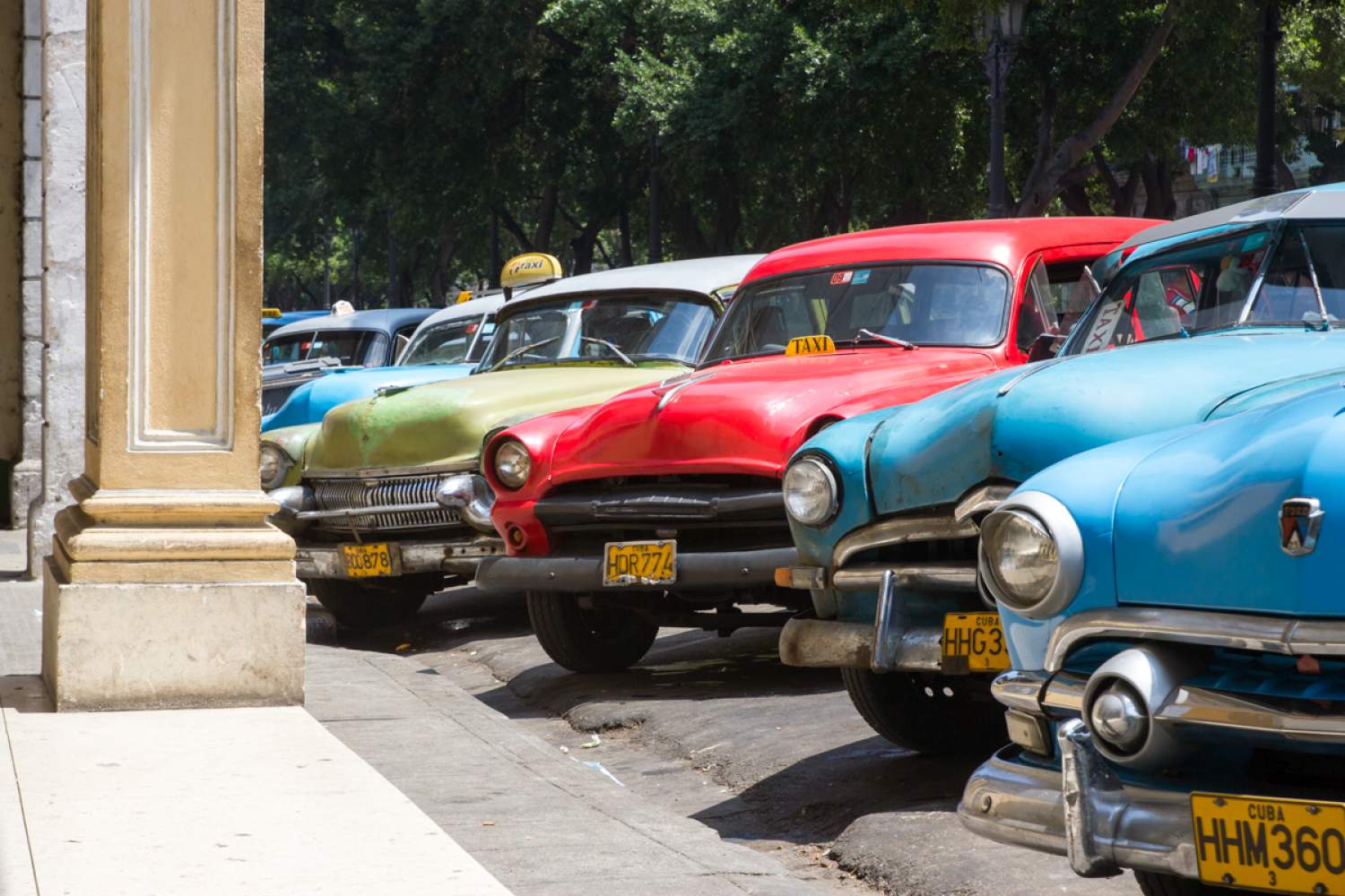 Vieux taxis à La Havane, Cuba