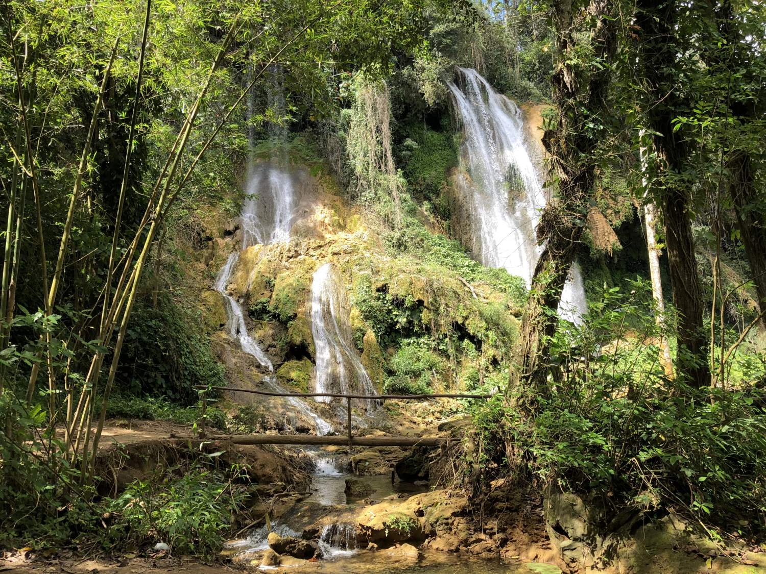 Waterfalls in Guanayara Park, Cuba