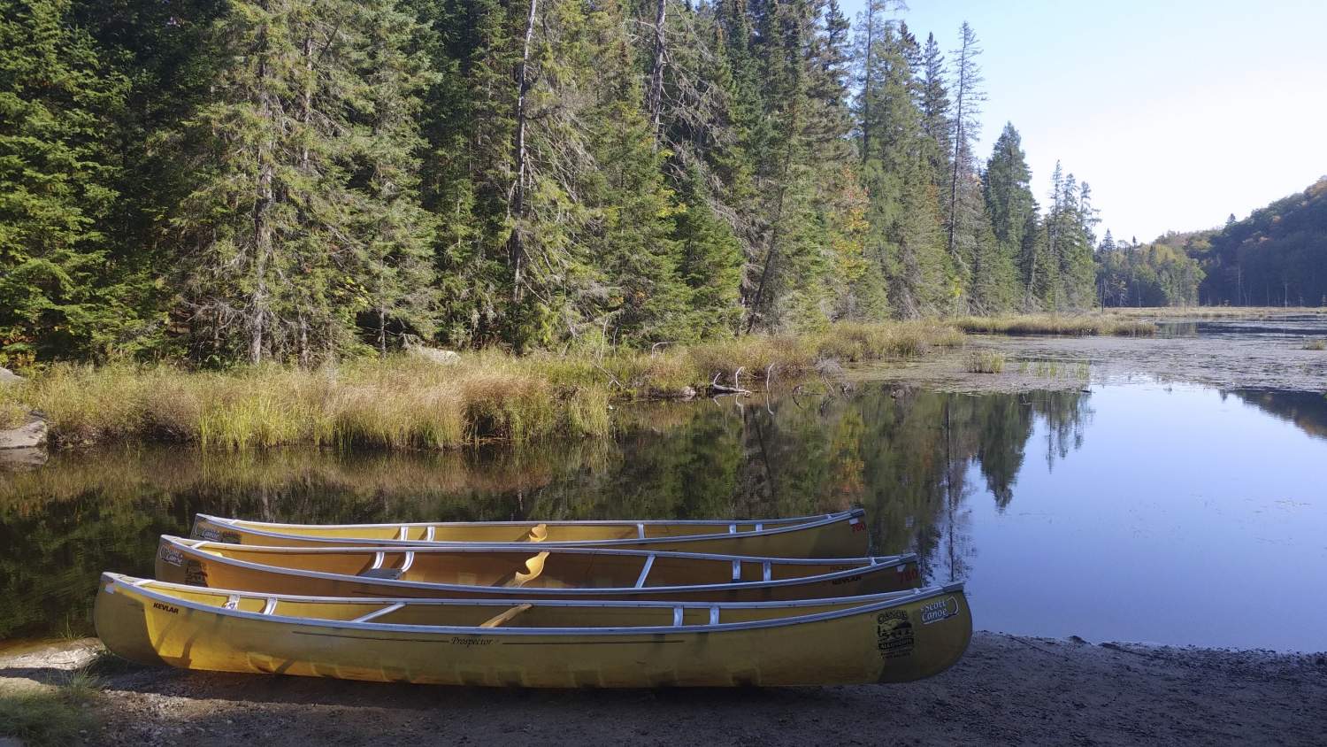 Canoe in the indigenous regions of Quebec, Canada