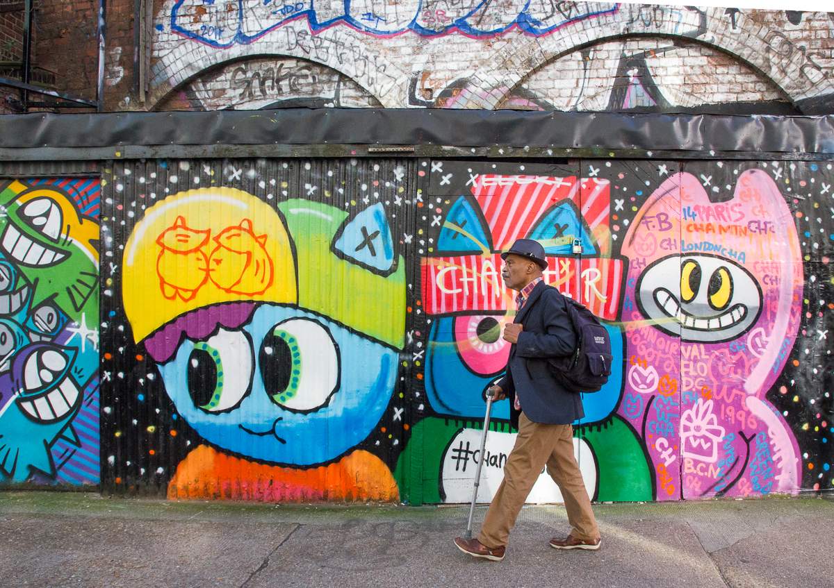 Art de rue par Chamtn (the london cha) à Londres