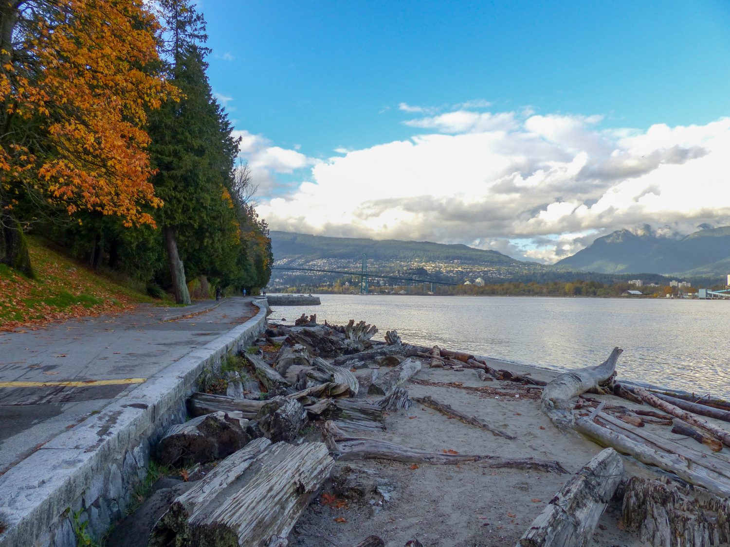Stanley Park Seawall - Vancouver un autumn