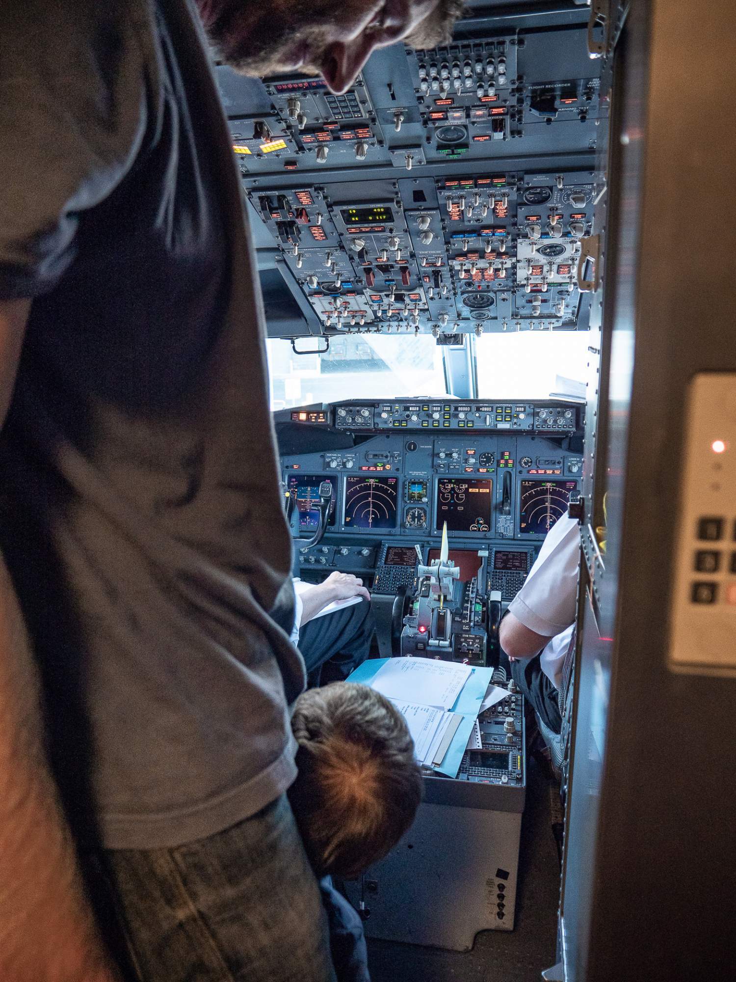 Visite au cockpit Air Transat