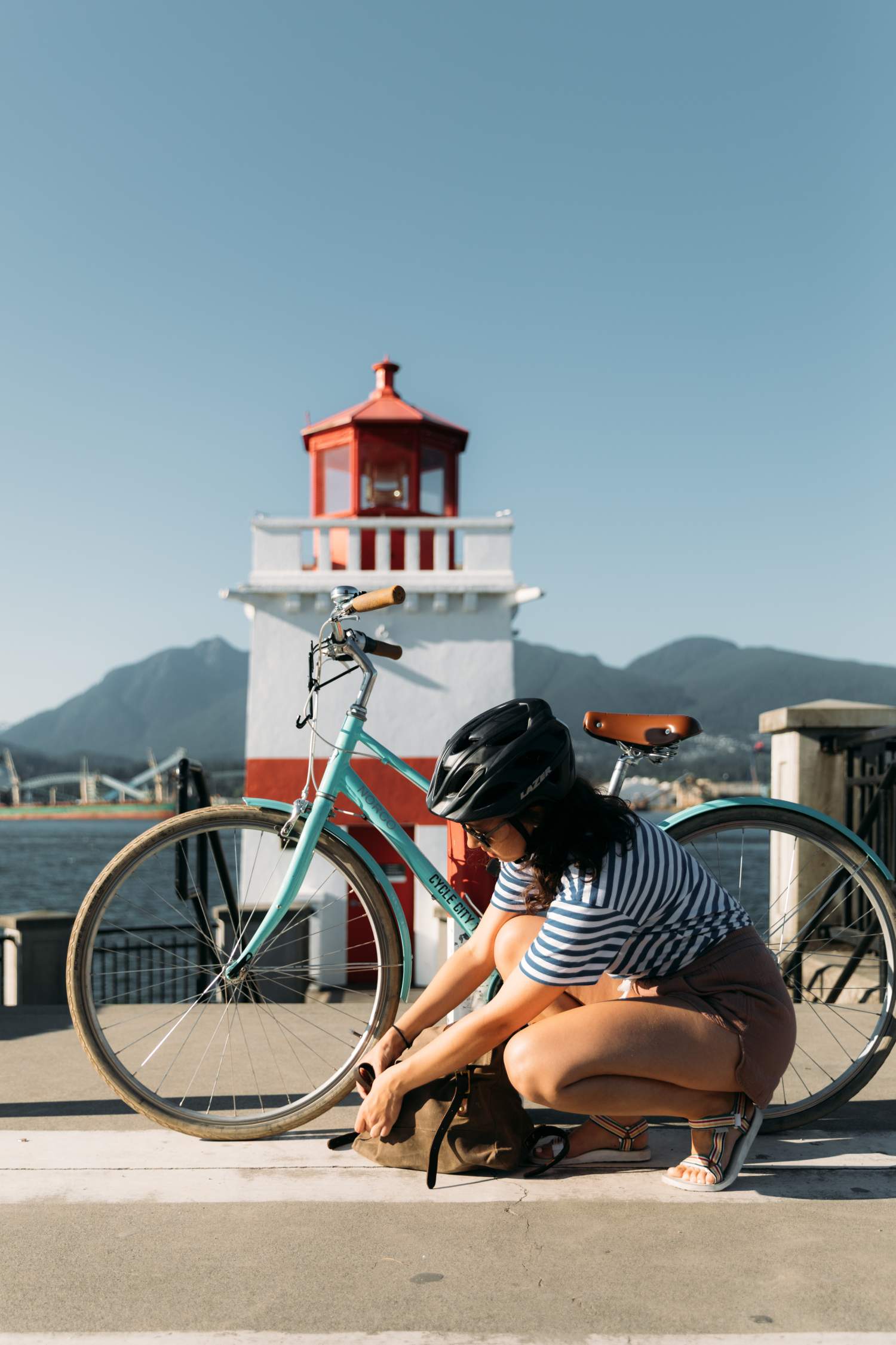 Phare de Brockton point au Parc Stanley, Vancouver - où faire du vélo à Vancouver