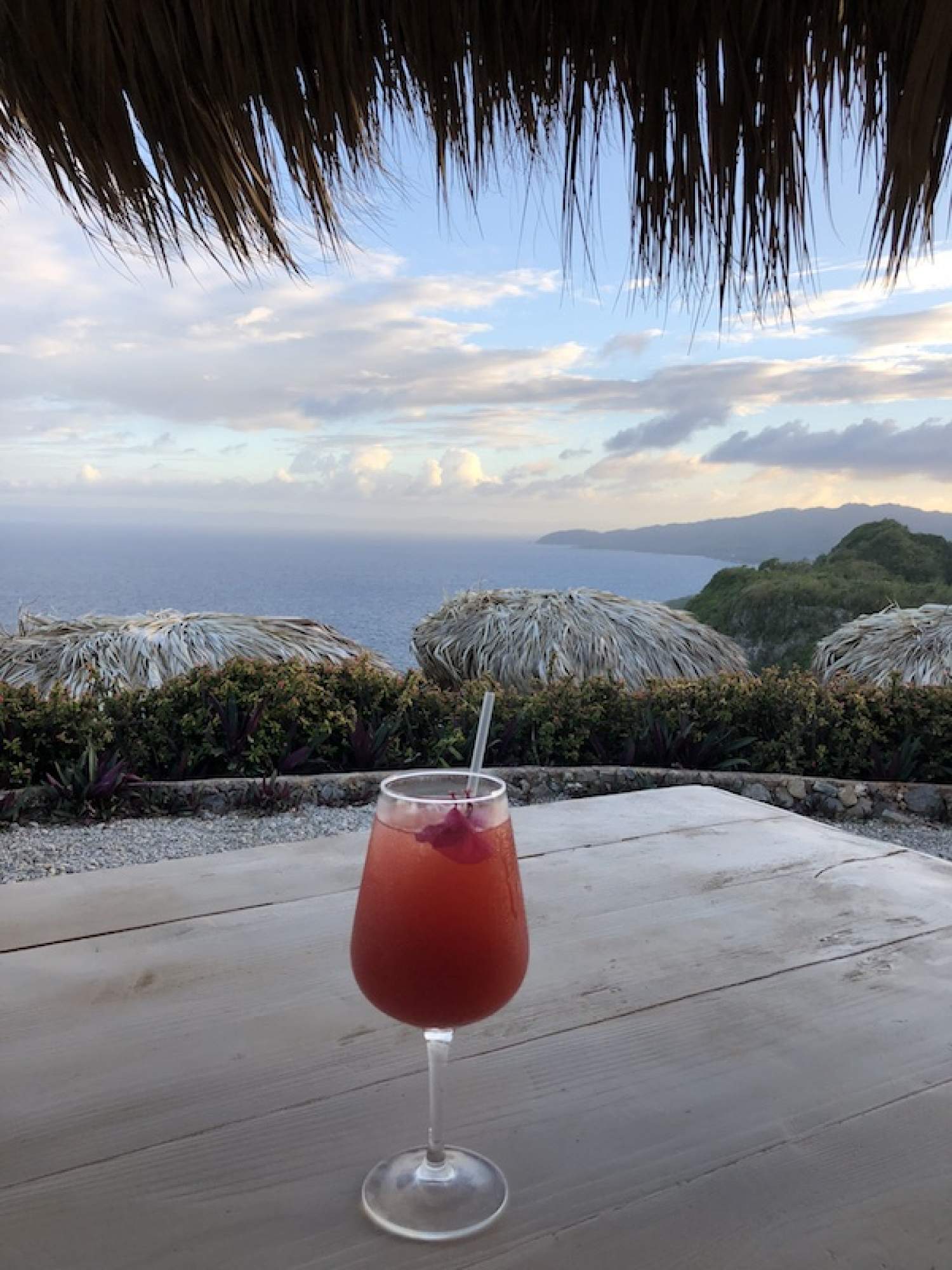Cocktail au El Monte Azul, restaurant de Samana