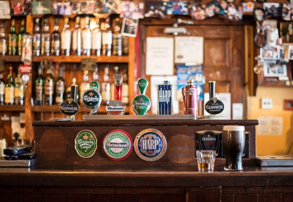 Beer tap in a pub in Dublin, Ireland