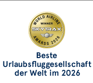 Air Transat. Beste Urlaubsfluggesellschaft der Welt im 2026. Skytrax Awards.