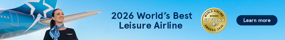 Air Transat. 2026 World's Best Leisure Airline. Skytrax Awards. Learn more.