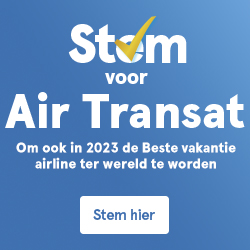 Stem op Air Transat Om ook in 2023 de Beste vakantie airline ter wereld te worden. Stem hier.