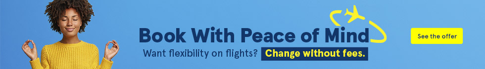 Book with Peace of Mind. Want flexibility on flights? Change without fees. See the offer.
