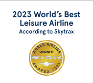 2023 World's Best Leisure Airline according to Skytrax. 
