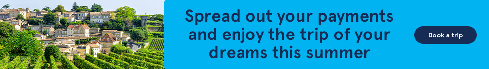 Spread out your payments and enjoy the trip of your dreams this summer. Book a trip.