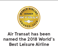 Air Transat has been named the 2018 World's Best Leisure Airline