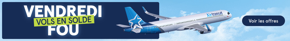 Vendredi Fou. Vols en solde. Voir les offres.