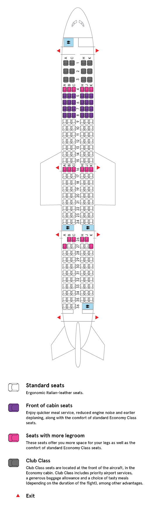Air Transat Airbus-A321neo LR aircraft cabin