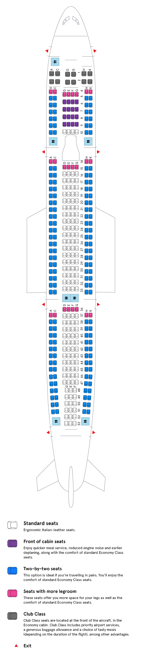 Air Transat Airbus A330-300 aircraft cabin