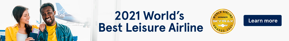 2021 World's Best Leisure Airlines. Learn more.