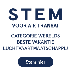 Stem voor Air Transat. Categorie werelds Beste vakantie luchtvaartmaatschappij 2026. Stem hier.