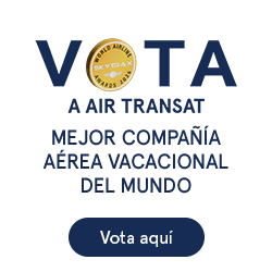 Vota a Air Transat. Mejor compañía aérea vacacional del mundo 2026. Vota aquí.