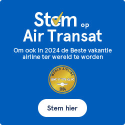 Stem op Air Transat Om ook in 2024 de Beste vakantie airline ter wereld te worden. Stem hier.