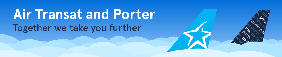 Air Transat and Porter. Together we take you further.
