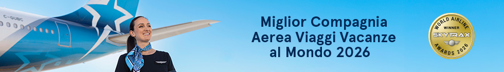 Air Transat. Migliore compagnia aerea viaggi vacanze al mondo 2026.
