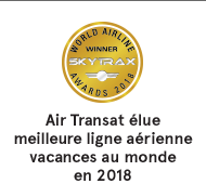 Air Transat élue meilleure ligne aérienne vacances au monde en 2018