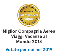 Miglior Compagnia Aerea Viaggi Vacanze al Mondo 2018. Votate per noi nel 2019. Vótanos en 2019