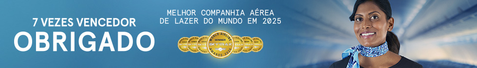 Air Transat. 7 vezes vencedor. OBRIGADO. Melhor Companhia Aérea de Lazer do Mundo em 2025. Skytrax World Airline Winner Awards 2025. Saiba mais.