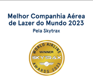 Melhor companhia aéera de lazer do mundo 2023. Skytrax World Airline Winner Awards 2023. 