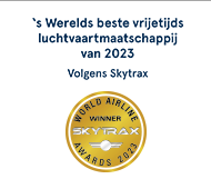 ‘s Werelds beste vrijetijds luchtvaartmaatschappij van 2023. Skytrax World Airline Winner Awards 2023. 