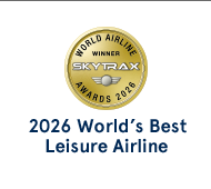 2026 World's Best Leisure Airline. Skytrax Awards.