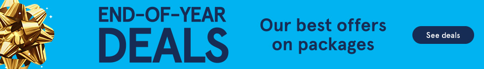 End of year sale. Our best offers on packages. See deals.